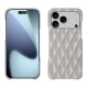 Funda de piel Apple iPhone 17 Pro Max - Platinium - Couture ( Pantone 877C ) 
