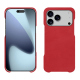 Apple iPhone 17 Pro Max leather cover - Rouge troupelenc ( Pantone #AB191A )