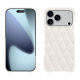 Capa em pele Apple iPhone 17 Pro Max - Blanc escumo - Couture ( Pantone #D6D6D1 )