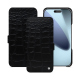 Funda de piel Apple iPhone 17 Pro Max - Crocodile nero ( Noir / Black) 