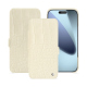 Apple iPhone 17 Pro Max leather case - Crocodile milk ( Pantone #d6d2c4 ) 