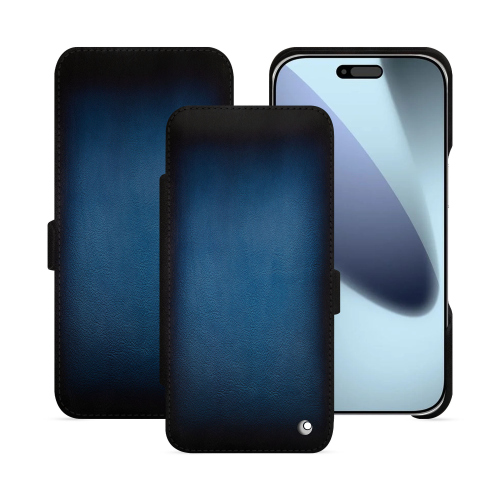 Capa com aba luxuosa para iPhone 17 Pro Max – Couro de alta qualidade | NoreveBleu Patine