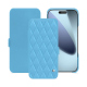 硬质真皮保护套 Apple iPhone 17 Pro Max - Bleu ciel - Couture ( Nappa - Pantone #abcae9 ) 