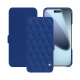 硬质真皮保护套 Apple iPhone 17 Pro Max - Bleu océan - Couture ( Nappa - Pantone #15458a) 