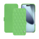 Housse cuir Apple iPhone 17 Pro Max - Vert olive - Couture ( Nappa - Pantone #a7c58e ) 