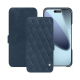 Funda de piel Apple iPhone 17 Pro Max - Jean vintage - Couture ( Pantone #2f414f  ) 