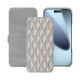 Capa em pele Apple iPhone 17 Pro Max - Platinium - Couture ( Pantone 877C ) 