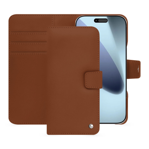 iPhone 17 Pro Max wallet case - Luxury & top-of-the-range protection | NoreveMarron ( Nappa - Pantone #8B4720 ) 
