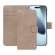 Apple iPhone 17 Pro Max レザーウォレットケース - Taupe vintage ( Pantone #bda790 ) 
