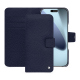 Apple iPhone 17 Pro Max leather wallet case - Cobalt ( Pantone #2b253f ) 
