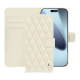 Apple iPhone 17 Pro Max leather wallet case - Blanc - Couture ( Nappa - White ) 