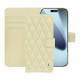 Capa de couro para carteira Apple iPhone 17 Pro Max - Ivoire - Couture ( Pantone #d6d6c6 ) 