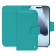 Capa de couro para carteira Apple iPhone 17 Pro Max - Bleu fluo