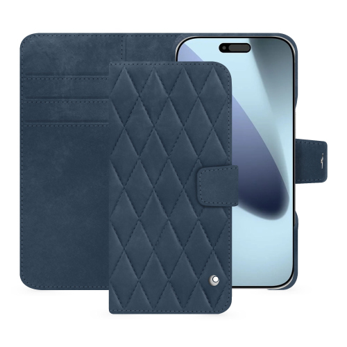 Étui portefeuille iPhone 17 Pro Max – Luxe & Protection haut de gamme | NoreveJean vintage - Couture ( Pantone #2f414f  ) 
