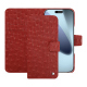 Capa de couro para carteira Apple iPhone 17 Pro Max - Autruche ciliegia ( Pantone #a4343a ) 