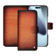 Étui portefeuille cuir Apple iPhone 17 Pro Max - Orange Patine