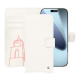 Apple iPhone 17 Pro Max leather wallet case - Blanc escumo ( Pantone #D6D6D1 )