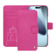 Capa de couro para carteira Apple iPhone 17 Pro Max - Rose BB ( Pantone #DB599F )