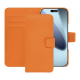 Étui portefeuille cuir Apple iPhone 17 Pro Max - Orange PU ( Pantone #ff9351 )