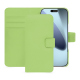 Apple iPhone 17 Pro Max レザーウォレットケース - Vert olive PU ( Pantone #a7c58e )