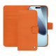 Apple iPhone 17 Pro Max leather wallet case - Orange Veggie ( Pantone #cb6015 ) 