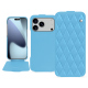 Apple iPhone 17 Pro Max leather case - Bleu ciel - Couture ( Nappa - Pantone #abcae9 ) 
