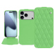 Lederschutzhülle Apple iPhone 17 Pro Max - Vert olive - Couture ( Nappa - Pantone #a7c58e ) 
