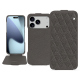Funda de piel Apple iPhone 17 Pro Max - Anthracite - Couture ( Pantone #41403c ) 