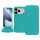 Apple iPhone 17 Pro Max leather case - Bleu fluo