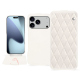 Housse cuir Apple iPhone 17 Pro Max - Blanc escumo - Couture ( Pantone #D6D6D1 )