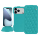 Capa em pele Apple iPhone 17 Pro Max - Bleu fluo - Couture