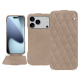 Apple iPhone 17 Pro Max leather case - Taupe vintage - Couture ( Pantone #591d16 ) 
