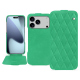 Capa em pele Apple iPhone 17 Pro Max - Menthe vintage - Couture ( Pantone #37b375 ) 