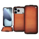 Capa em pele Apple iPhone 17 Pro Max - Orange Patine