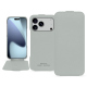 Capa em pele Apple iPhone 17 Pro Max - Gris PU ( Pantone #c1c6c8 ) 