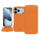 Lederschutzhülle Apple iPhone 17 Pro Max - Orange PU ( Pantone #ff9351 )