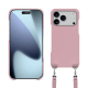 Carcasa Apple iPhone 17 Pro Max con bandolera - Rose ( Nappa - Pantone #efbae1 ) 