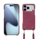 Coque avec bandoulière Apple iPhone 17 Pro Max - Passion vintage ( Pantone #591d16 ) 