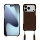 Apple iPhone 17 Pro Max shell with shoulder strap - Châtaigne ( Pantone #1b1107 ) 