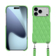 Guscio Apple iPhone 17 Pro Max con tracolla - Vert olive - Couture ( Nappa - Pantone #a7c58e ) 