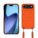 Carcasa Apple iPhone 17 Pro Max con bandolera - Orange fluo - Couture ( Pantone #ff5406 ) 