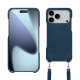 Carcasa Apple iPhone 17 Pro Max con bandolera - Blu mediterran ( Pantone #0E3043 )
