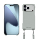 Apple iPhone 17 Pro Max shell with shoulder strap - Gris PU ( Pantone #c1c6c8 ) 