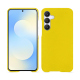 Samsung Galaxy S25 FE leather cover - Jaune fluo ( Pantone #c9ff57 ) 