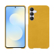 Samsung Galaxy S25 FE leather cover - Jaune soulèu ( Pantone #F3B934 )