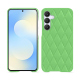 Samsung Galaxy S25 FE leather cover - Vert olive - Couture ( Nappa - Pantone #a7c58e ) 