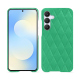 Samsung Galaxy S25 FE leather cover - Menthe vintage - Couture ( Pantone #37b375 ) 