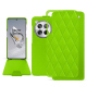 Capa em pele Samsung Galaxy S25 FE - Vert fluo - Couture ( Pantone #00ab5f ) 