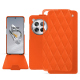 Funda de piel Samsung Galaxy S25 FE - Orange fluo - Couture ( Pantone #ff5406 ) 