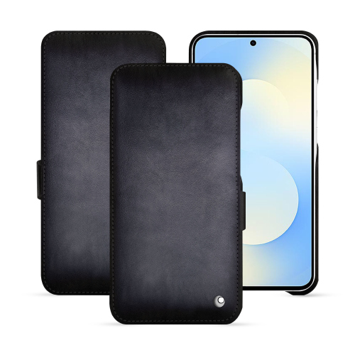 Galaxy S25 FE 水平フラップケース - Noreve によるラグジュアリーGris Patine